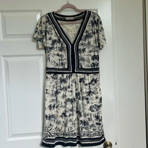 Tory Burch Dress Size Large 100% Silk - image 1